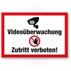 Komma Security Video Surveillance Access Prohibited Sign - Attention Caution