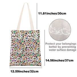 JNIAP Pelican Town Tote Bag Game Farming Inspired Gifts Video Gamer Merchandise Farming Forageables Shoulder Bag (many small fruit tb)