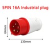 ExcInter 5PIN 16A Industrial Plug Socket 2P+E Weatherproof IP44 for