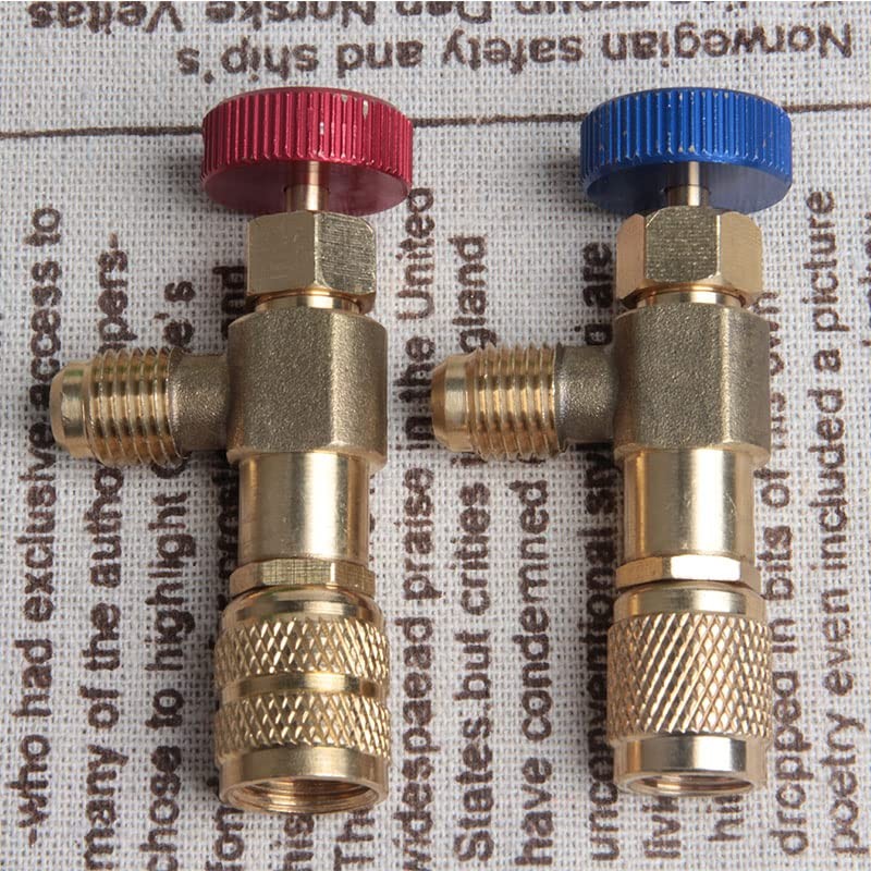 Opexicos 2Pcs Multifunctional R22/R410A Refrigeration Charging Adapter,Air Conditioning Charging Valve