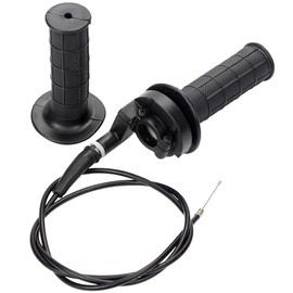 ANBOO Throttle Grip Cable Set, Motorcycle Grip Handlebar Grips, Motorcycle Handlebar Grips, Throttle Grip with Cable + Gas Clamp for 50cc 90cc 110cc 125cc 140cc 150cc 200cc 250cc Pitbike Dirt Bike