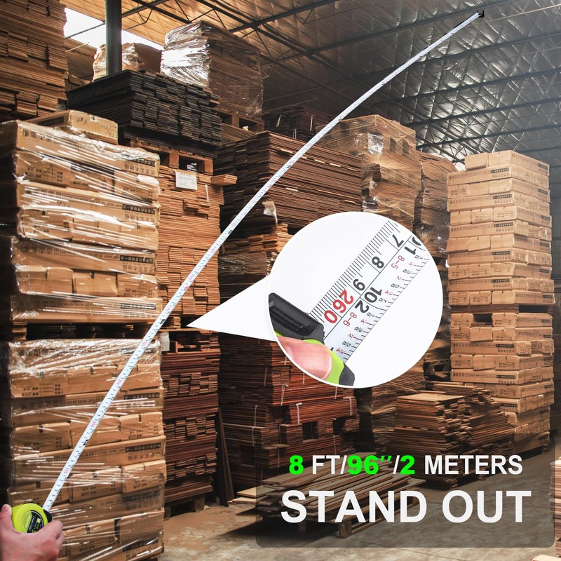 HAUTMEC Tape Measure 16ft with Dual Scale Metric and Imperial