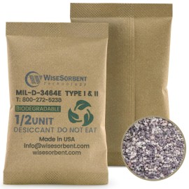 Wisesorb Kraft Clay 33 Gram 120 Packs Desiccants Packs for Safe Dehumidifier for Gun Safe