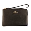 COACH Crossgrain Corner Zip Wristlet 58032 Black