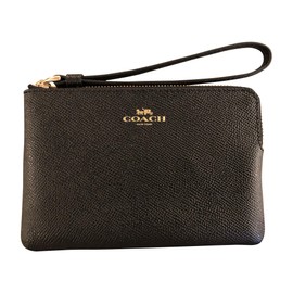 COACH Crossgrain Corner Zip Wristlet 58032 Black