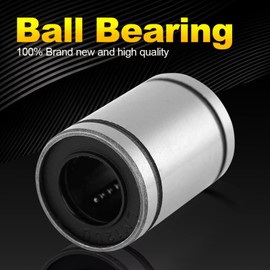 Linear Bearing, 8Pcs LM10UU Linear Ball Bearing with 10mm Bore Dia,19mm OD,29mm Length, Professional Linear Motion Shaft 3D Printer CNC Parts Linear Bearings Set
