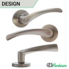 EAI Nickel Internal Door Handle | 1 Pair Satin Nickel