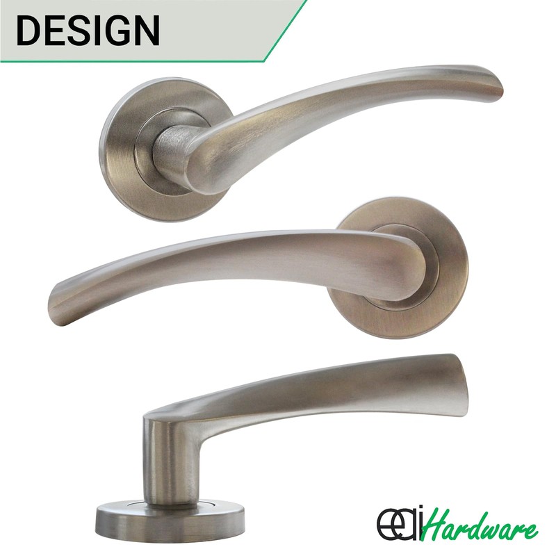 EAI Nickel Internal Door Handle | 1 Pair Satin Nickel