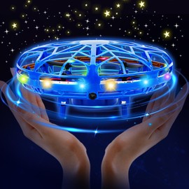 Flying Ball, Flying Orb Ball, Hover Ball, Magic Spinner Ball with LED Light, Mini Drone for Children, Drone Toy for Christmas, Birthday, Boys, Girls, Gift