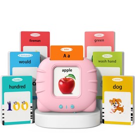 Kidzdo Toddler Audible Flash Cards with Music, Montessori Toys, Pocket Speech Therapy Toys, 600 Sight Words, Alphabet, Numbers 0-100, Phrase, etc, Learning Educational Gifts for 3 4 5 Years Girls