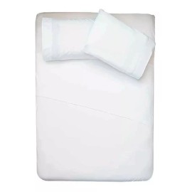 Tesso Juego De Sabanas King Size Ultrasoft Microfibra Blanco Diseño De La Tela Liso