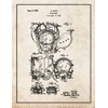 Diving Mask Patent Print Old Look with Border (24" x