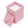 Joitsvia Bathroom Q Tip Holder with lid, Resin ,Square (Matte