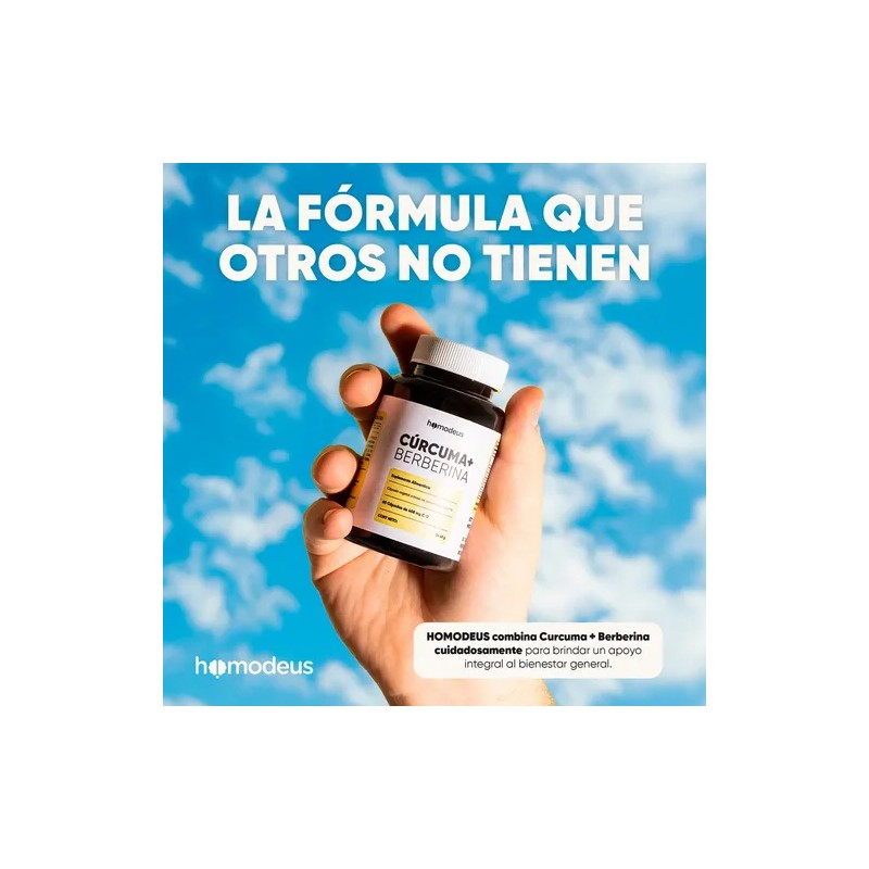 Cápsulas de Cúrcuma y Berberina Homodeus para Bienestar Articular y