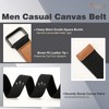 JASGOOD - Cinturón de lona de doble anillo para hombre,