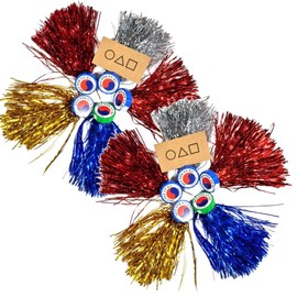 GASHINA STORY Jaegi with The Bell (Jegi chagi) Korean Old Game 5 pcs + Korean Game Invitation Card 1P - Kick Shuttlecock, Hackysack (Random Color) 제기차기 (2 Pack)