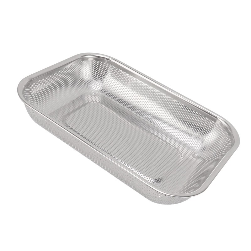 Fruit Vegetable Rectangular Strainer Basket Stainless Steel Colander Strainer Rectangle