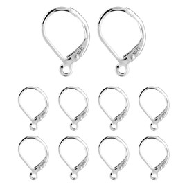 ALEXCRAFT 925 Sterling Silver Leverback French Earring Hooks Hypoallergenic Earring Hooks Earring Backs