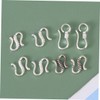 LALAFINA 80pcs S-Hook Clasps Silver Plating Jewelry Accessories for Bracelet