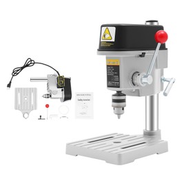 Mini Benchtop Drill Press,Electric Bench Wood Drilling Machine Drill Press Table Adjustable 3 Speed for Wood, Metal Drilling DIY Jewelry Making 110V