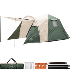 Chihee Camping Tent 2-3 Person Pop Up with Hydraulic Structure Family Tents Waterproof Windproof Outdoor Shelter Travelling Spacious One-Room Layout Quick Setup Durable Fiberglass & Aluminum Frame