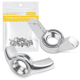 M4 Wing Nuts, Pack of 10, Caianwin DIN 315 Wing Nuts, A2 V2A Stainless Steel Butterfly Nut, Metric Rustproof Wing Nut for Furniture Equipment, DIY