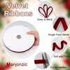 Velvet Ribbon 3/8 Inch (10mm) x 30 Yards Manjonzic Single