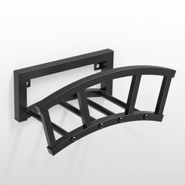 Garden Hose Holder Wall Mounted, Outdoor Heavy Duty Metal Water Hose Holder Hanger Holds 125-ft Water Pipe, Sturdy Detachable Hose Storage Organizer Reel Rack for Outside Garden Lawn Yard Farm