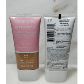 COVERGIRL Lot Of 2-CoverGirl Clean Fresh Skin Milk Nourishing Foundation- Rich #600