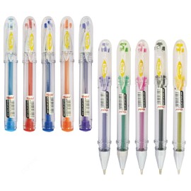 Hy-Kid Mini Ballpoint Pens, MULTICOLOUR, Medium Point (1.0mm), Pack of 10, Small Handy Ball Pens, Smooth Writing, School Home Everyday Use, iZOFAX Black Ball Pen