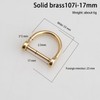 kokungkuan Solid Brass D-Rings with Screw Horseshoe U Shape Shackle