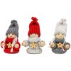BRUBAKER 10-Piece Set Christmas Dolls - Wood/Knit - 3.2 Inches