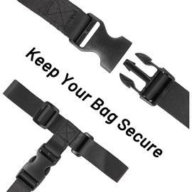 2 Pack Add a Bag Luggage Strap - Heavy Duty Adjustable Suitcase Belt Attachment - Travel Accessories for Connecting Your Luggage Together (Black)