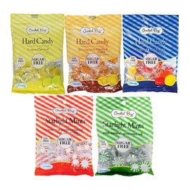 Butterscotch, Spearmint Starlight Mints, Fruit Medley, Lemon Flavored Assorted Mix Hard Candy Bundle