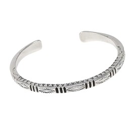 VN Jewelry Men's Solid 925 Sterling Silver Bar Cuff Bangle Bracelet - Adjusable Size