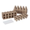 Relaxdays Set of 200 Biodegradable Propagation Pots with Signs, H
