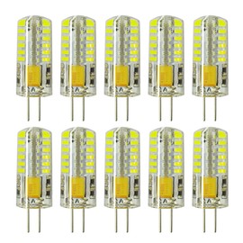 RAYHOO 10pcs G4 LED Bulbs JC Bi-Pin Base Light Lamps 3 Watt AC/DC 12V 20W-30W T3 Halogen Track Bulb Replacement Landscape Bulbs(White 6000K)