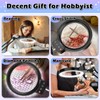 30X 10X Large Floor Magnifying Glass with Light and Stand,72