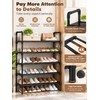 Multi-Layer Shoe Rack for Entryway Storage – Space-Saving Black Shoe