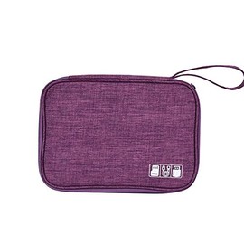 Travel Cable Organizer Bag,Cable Management Storage Bag,Electronics Organiser Accessories Bag,Portable Tech Gear Bag Cable Bag Phone Carrying Purple