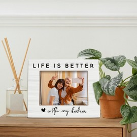 BCUANGD Best Bestie Picture Frames - Friend Gifts Photo Frame, Girls Gifts from Sister, Friends of Sisters Life is Better with My Bestie 5x7 Picture Frame, New Besties Gift