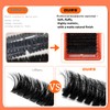 Fluffy Cluster Lashes 100D+200D Individual Eyelashes 256pcs Long 12-26mm Thick