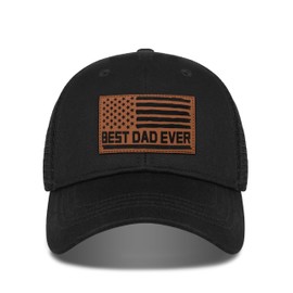 Best Dad Ever American Flag Trucker Hat,Dad Birthday Trucker Hat Gift for Dad Papa Daddy