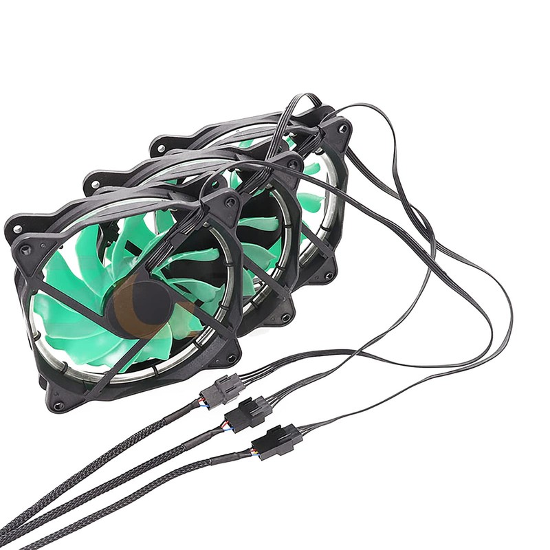 yomgam 3 Way 4 Pin PWM Fan Splitter Cable,12 inch