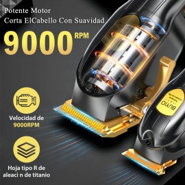 Electrica Rasuradora De Barba 2en1 Beaowink Afeitadora Cortar Cabello Cortadora De Pelo Trimmer Para Hombre Inalmbrica Recargable Color Negro         