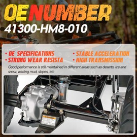 ATVMaster Rear Differential Assembly Fit for Honda TRX250 1997-2001 TRX250TE/TM Recon 250 2002-2007 41300-HM8-010 41300-HM8-000