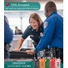 Search Alert TSA Approved Travel Combination Luggage Cable Locks for