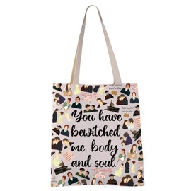 VAMSII Literary Book Inspired Gift You Have Bewitched Me,Body And Soul Tote Bag For Pride A P Book Lover (body and soul tote)