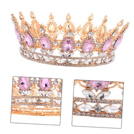 Healeved Wedding Vintage Tiara Rhinestone Queen Crown Party Headpiece For Women