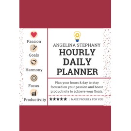 Hourly Daily Planner: Hourly, Daily, Planner, 2022, 2023, 2022-2023, undated, appointment book, notepad, vertical, pages, 22-23, for women, for men, ... day, Christmas, New Year, gift, present.